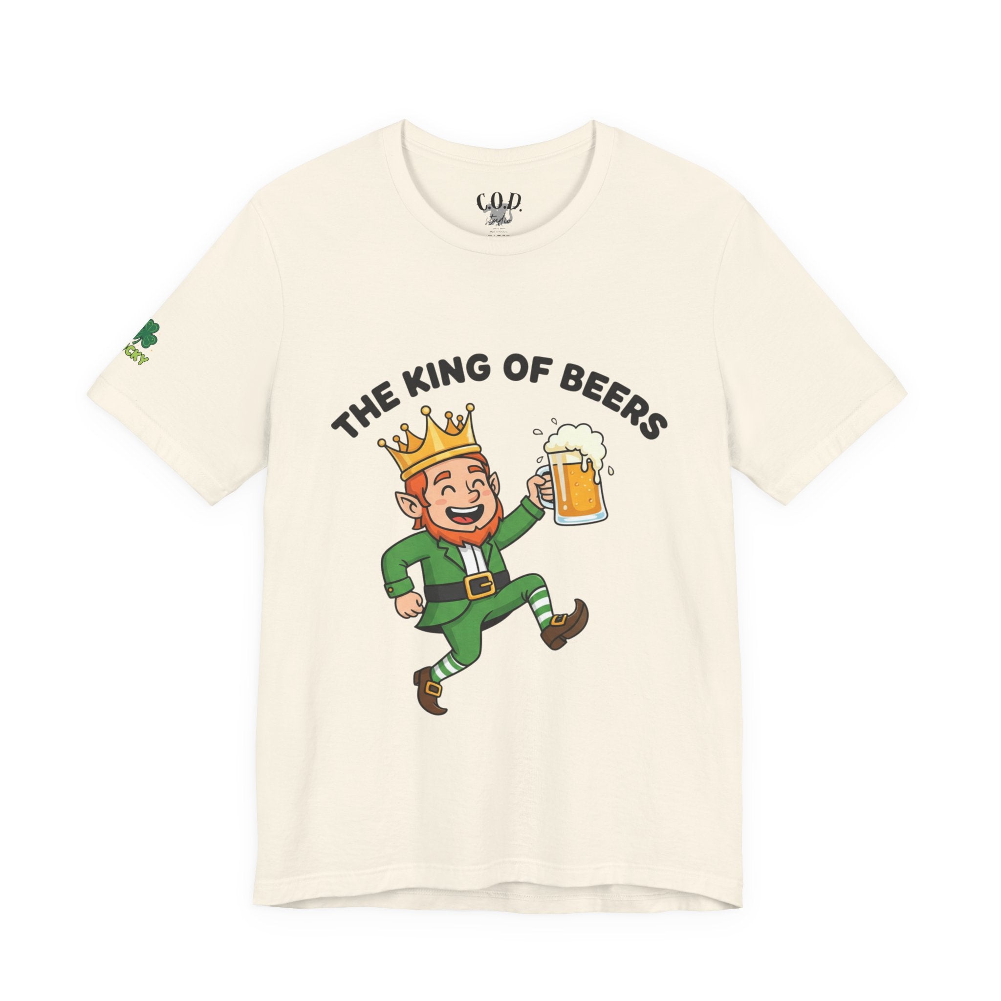The King of Beers Tee | Leprechaun Holding Beer, St. Patrick's Day Shirt