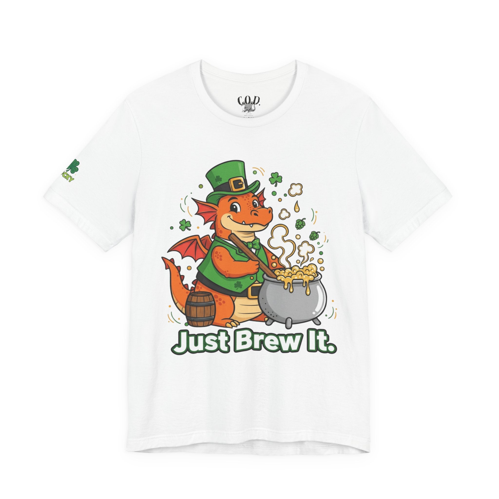 Leprechaun Dragon Brewing 'Just Brew It' T-Shirt | St. Patrick's Day