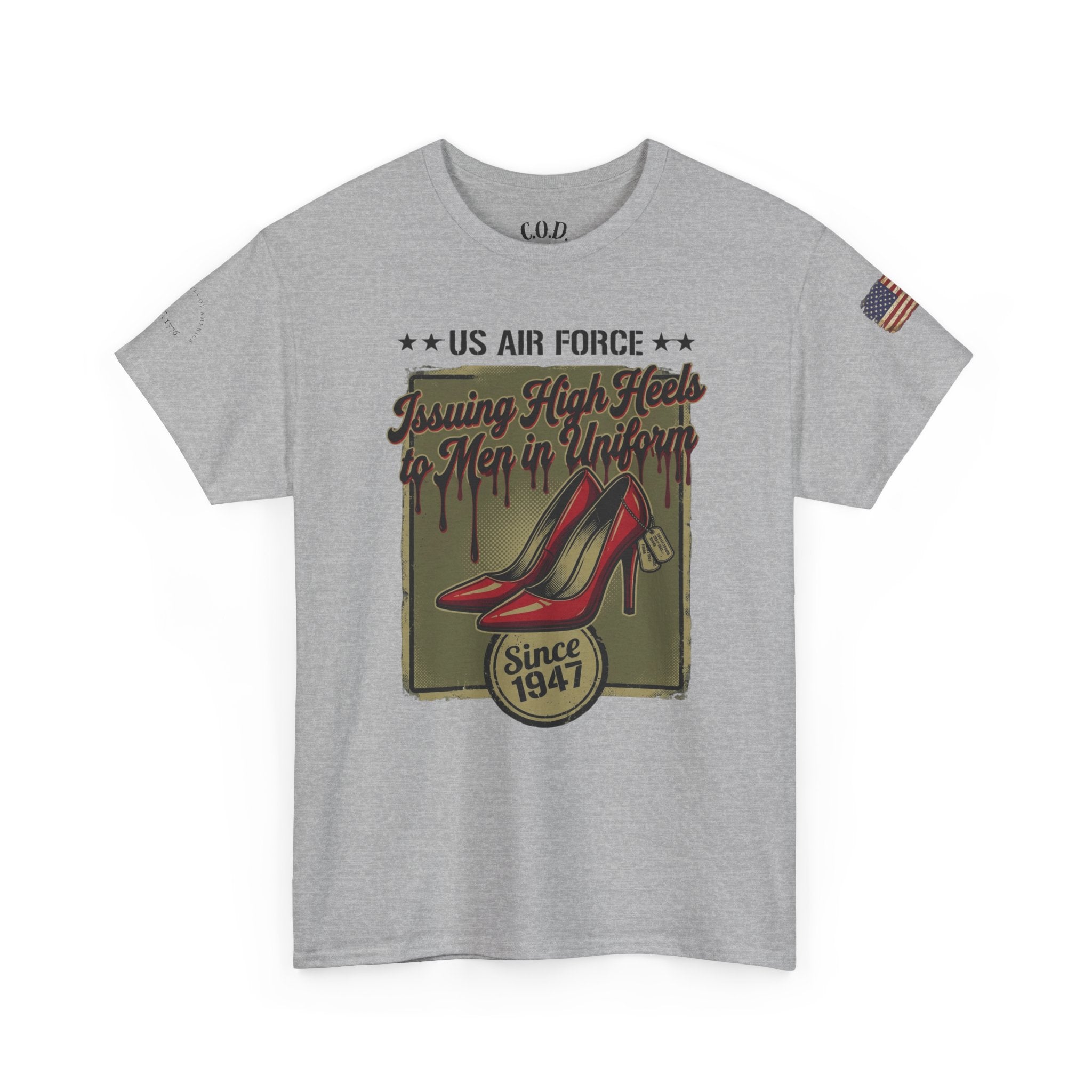 US Air Force 'Issuing High Heels' Graphic T-Shirt