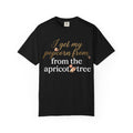 T-Shirt — “I Get My Popcorn From The Apricot Tree” Script Graphic Tee | Hymns | LDS |