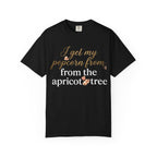 T-Shirt — “I Get My Popcorn From The Apricot Tree” Script Graphic Tee | Hymns | LDS |