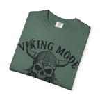Viking Mode T-Shirt — Skull Viking Helmet Graphic Tee