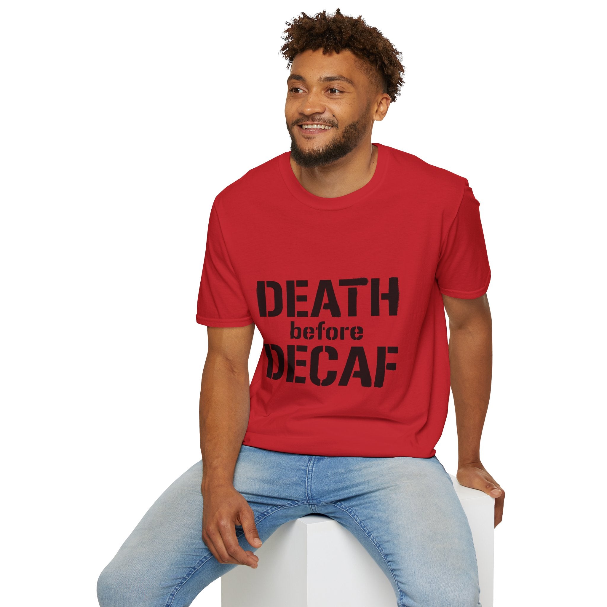 Death Before Decaf T-Shirt — Funny Coffee Lover Tee