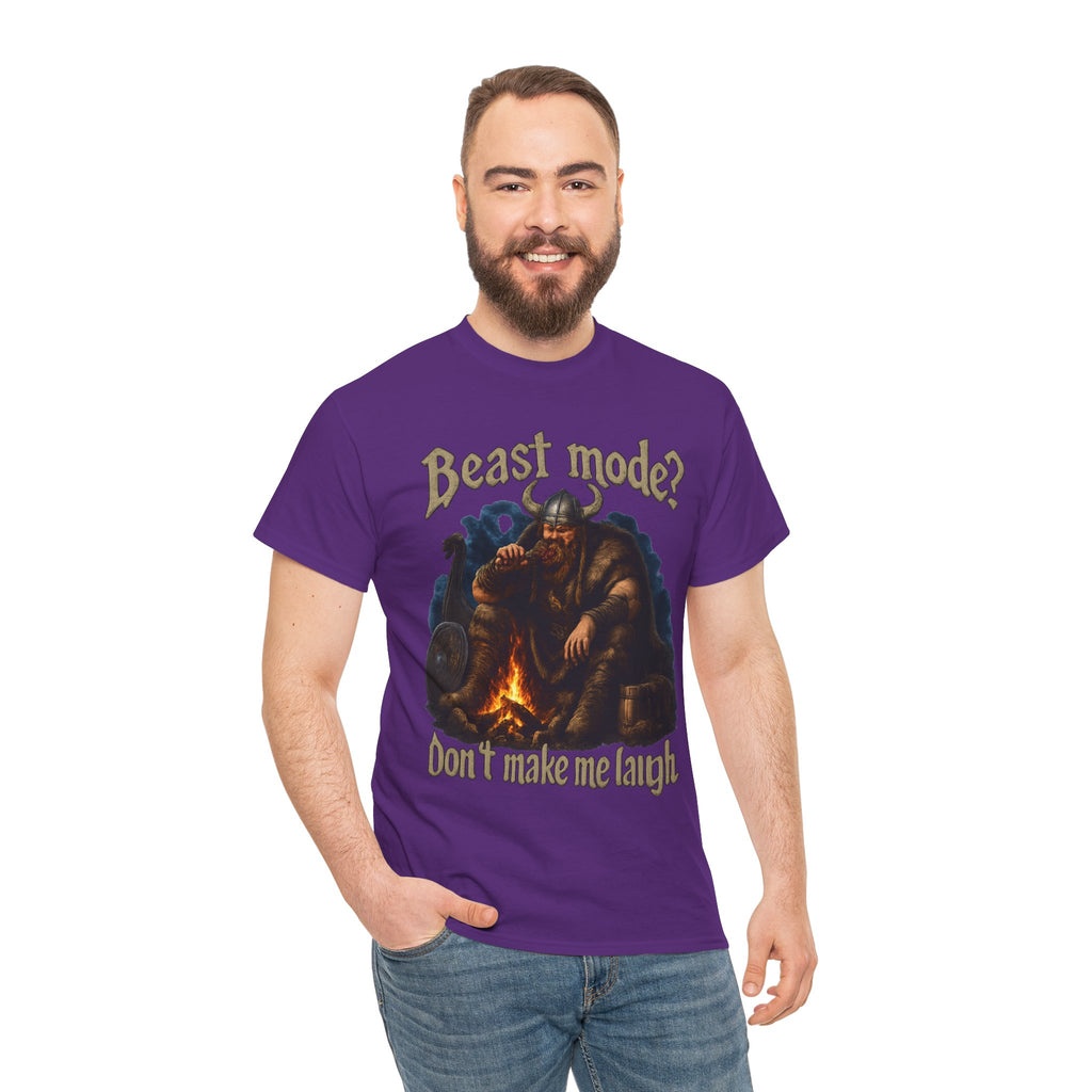 Viking Campfire T-Shirt — "Beast mode? Don’t make me laugh" Graphic Tee