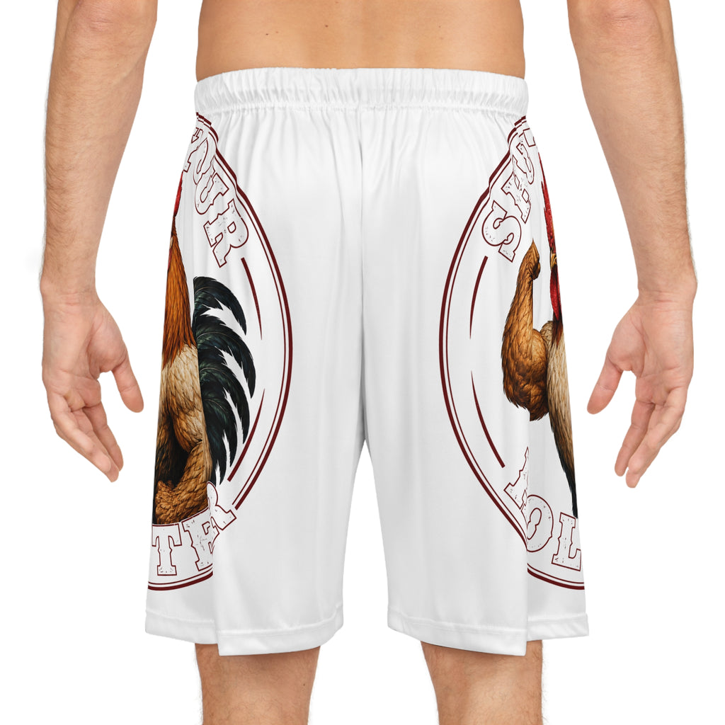 Rooster Hustle Basketball Shorts – Muscle Rooster Graphic AOP Athletic Shorts