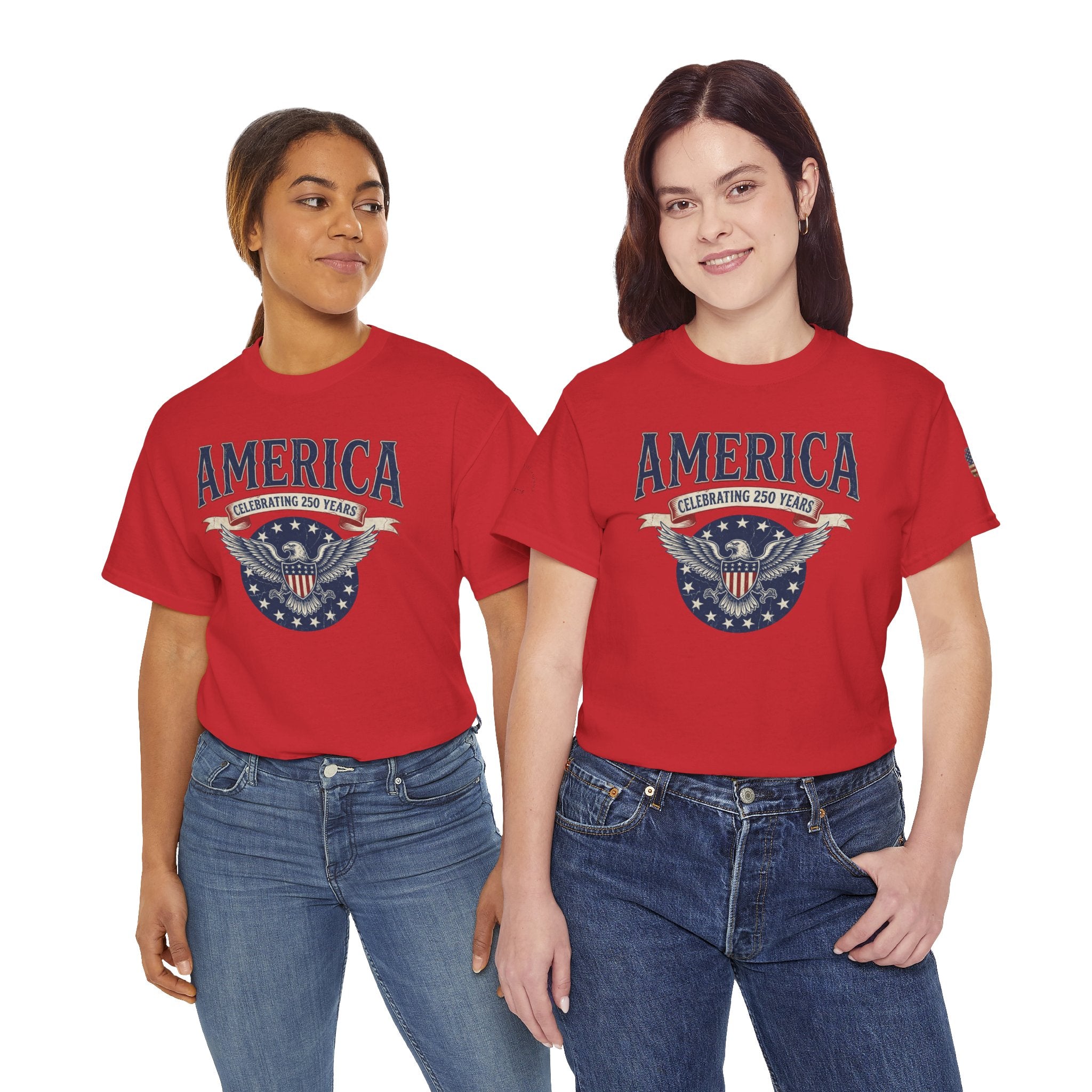 America Patriotic T‑Shirt – "America Celebrating 250 Years" Eagle Emblem