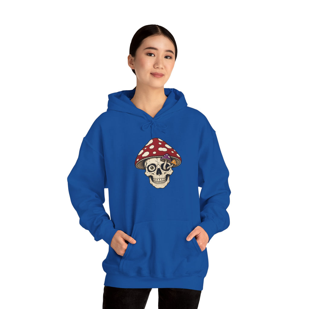 Mushroom Skull Hoodie — Gothic Mushroom Graveyard RIP Pullover