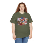 Patriotic Eagle American Flag T-Shirt — USA 1776 Military Tribute Tee