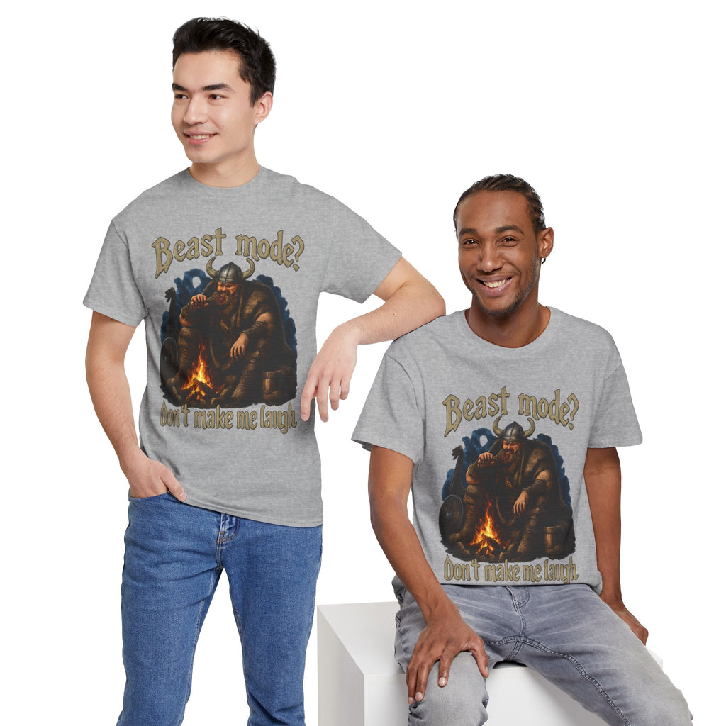 Viking Campfire T-Shirt — "Beast mode? Don’t make me laugh" Graphic Tee