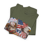 Patriotic Eagle American Flag T-Shirt — USA 1776 Military Tribute Tee