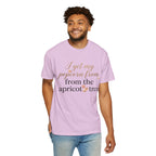 T-Shirt — “I Get My Popcorn From The Apricot Tree” Script Graphic Tee | Hymns | LDS |