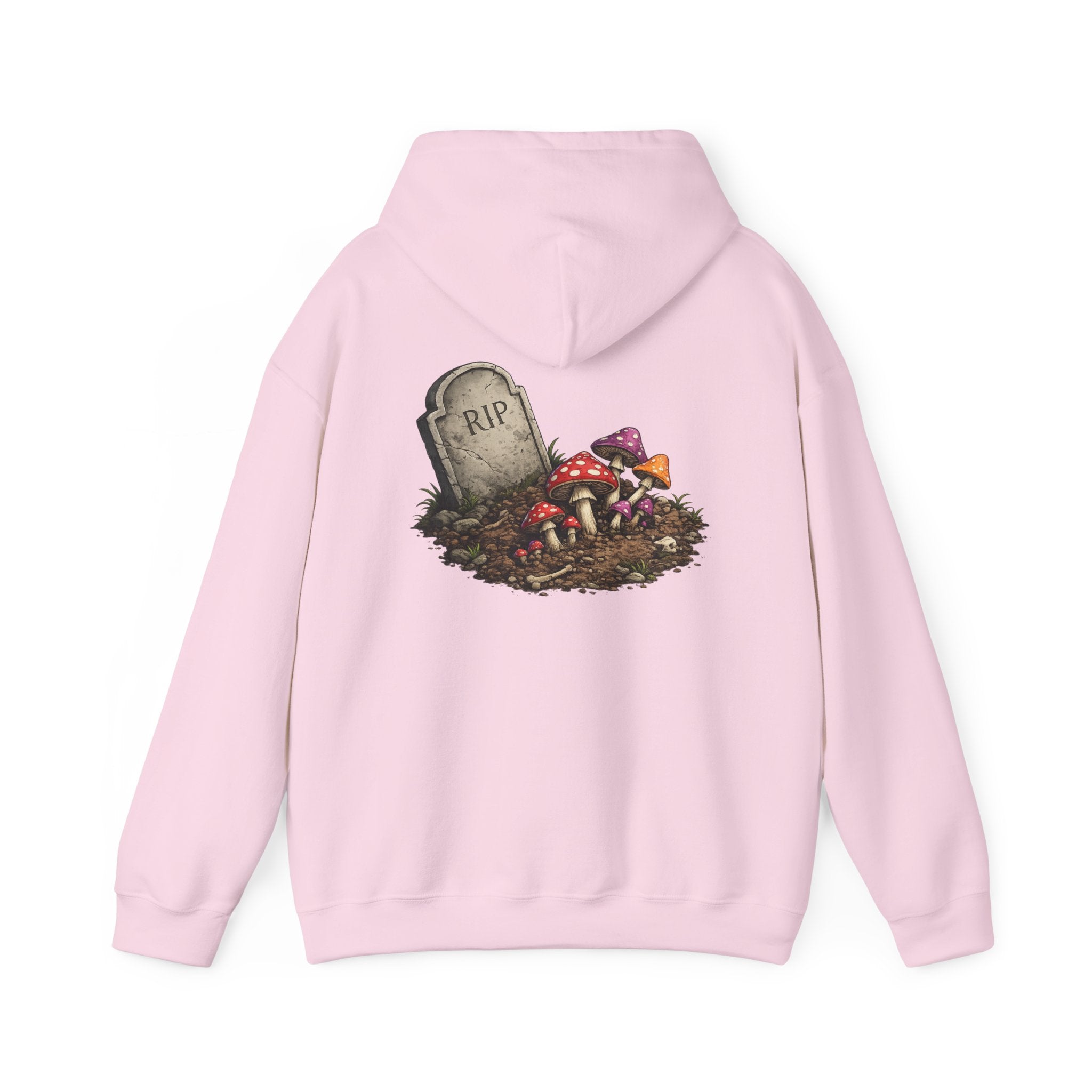 Mushroom Skull Hoodie — Gothic Mushroom Graveyard RIP Pullover