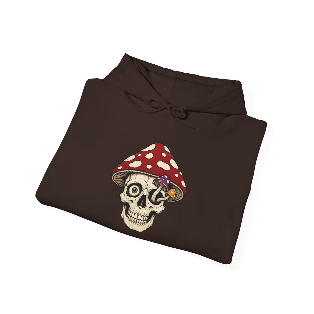 Mushroom Skull Hoodie — Gothic Mushroom Graveyard RIP Pullover