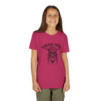 Viking Mode Youth T‑Shirt — Skull Horned Helmet Graphic Tee for Kids