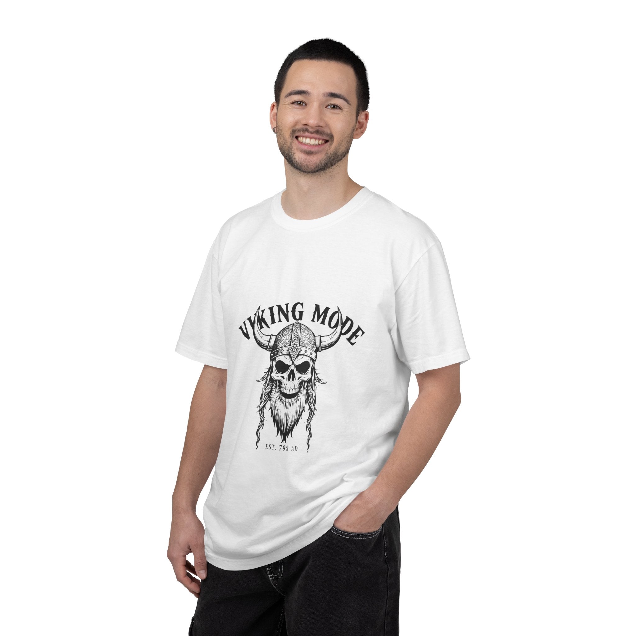 Viking Mode Skull Viking T-shirt | Norse Helmet Skull Graphic Tee