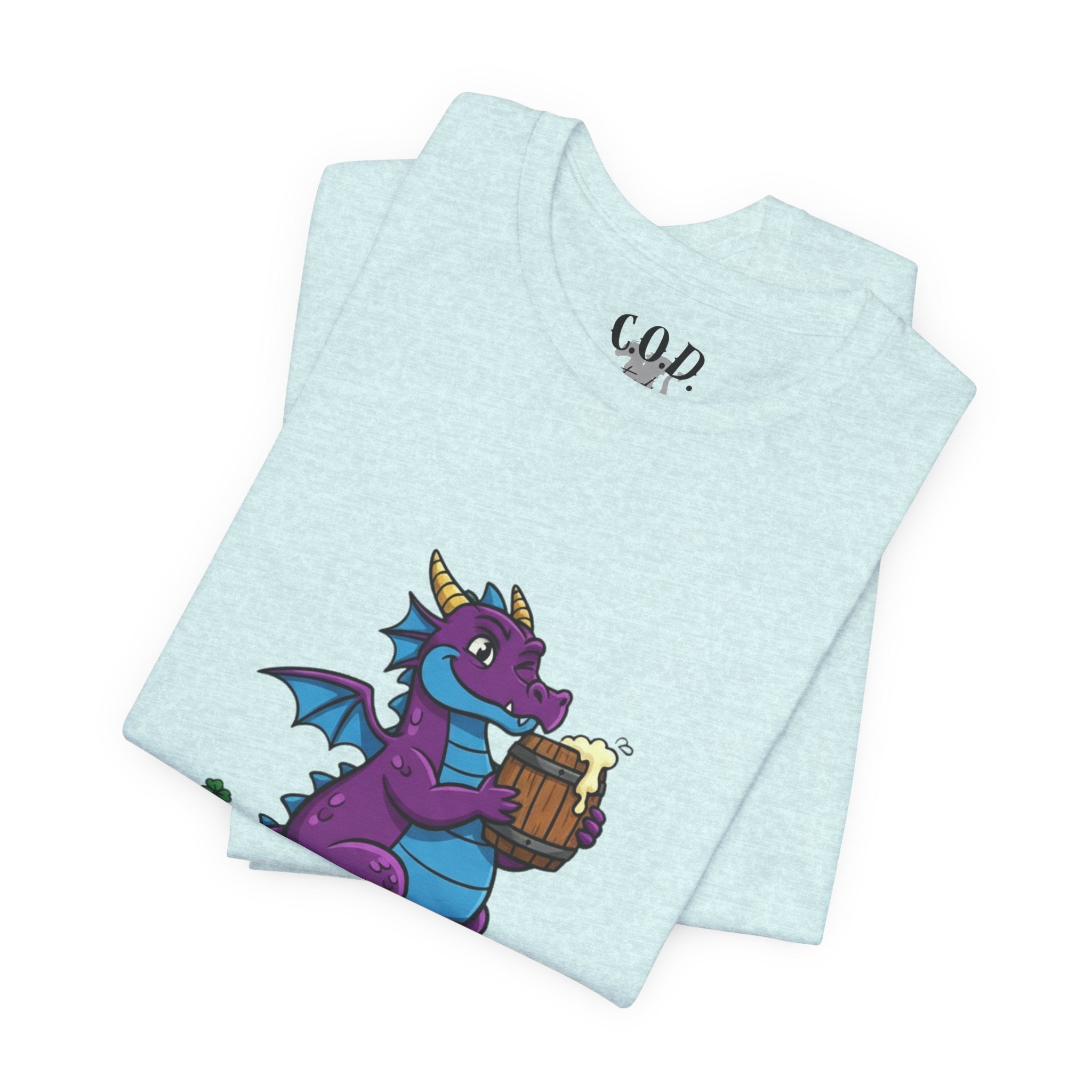 Purple Dragon Holding Beer Tee | Life Is Brew-tiful St. Patrick's Shirt