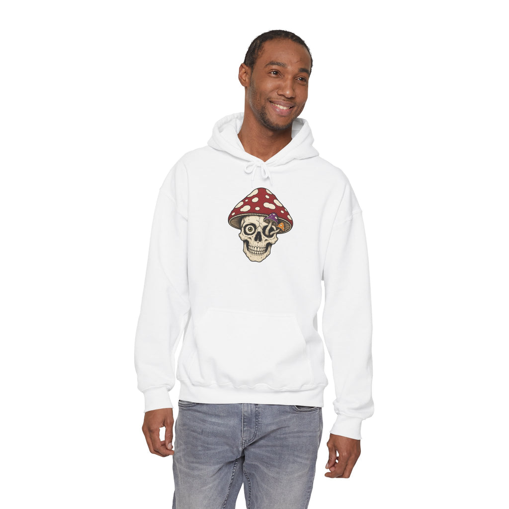 Mushroom Skull Hoodie — Gothic Mushroom Graveyard RIP Pullover