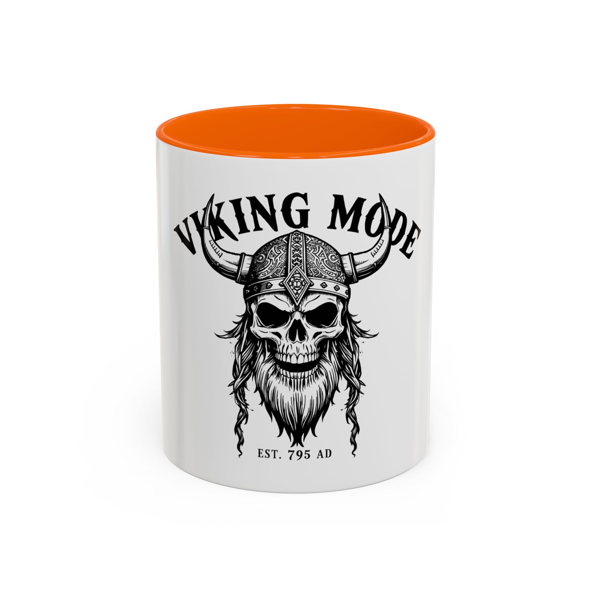Viking Mode Skull Viking Mug | Accent Coffee Mug 11oz 15oz