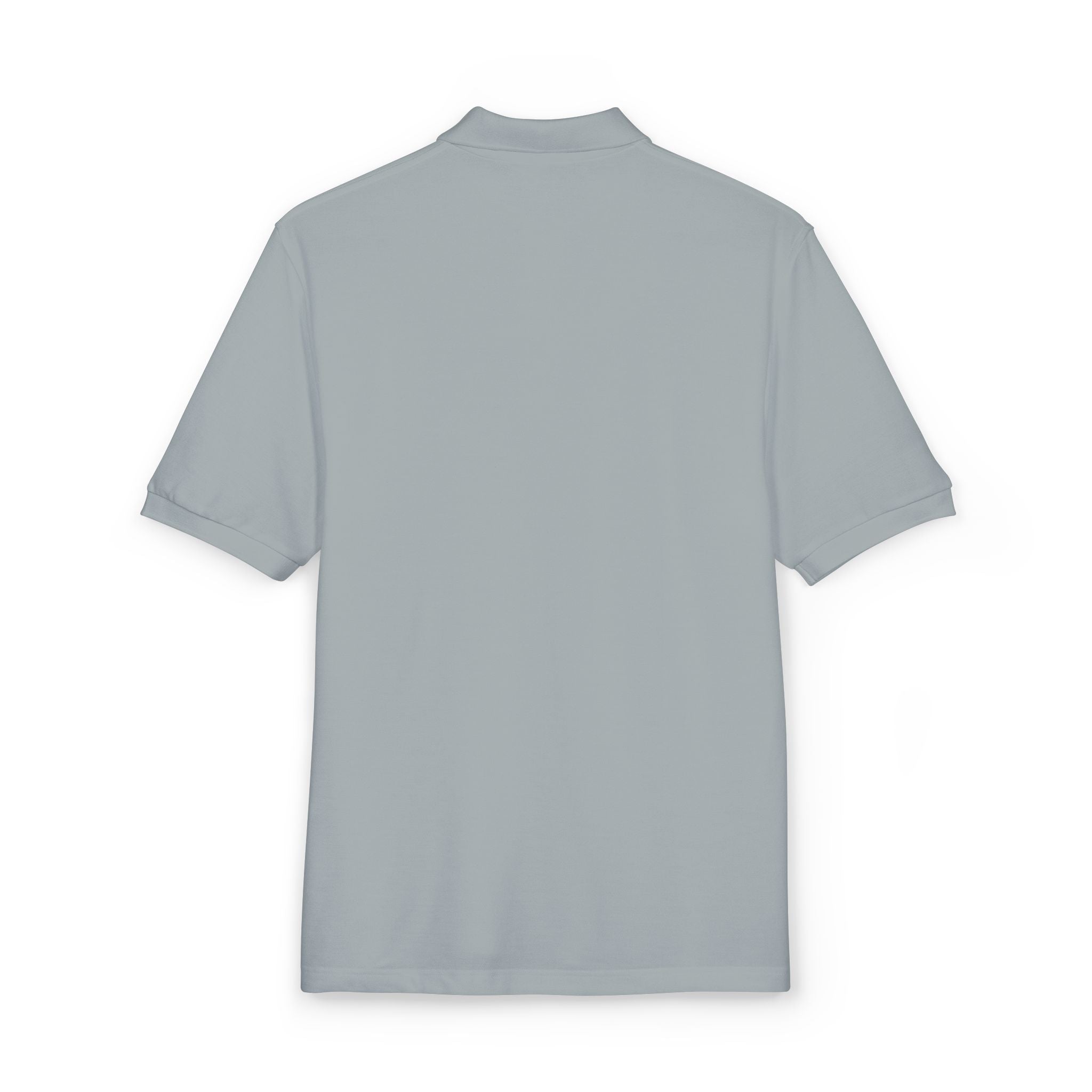 Embroidered Floral Crest Polo Shirt — 'Where Flowers Bloom' Chest Logo