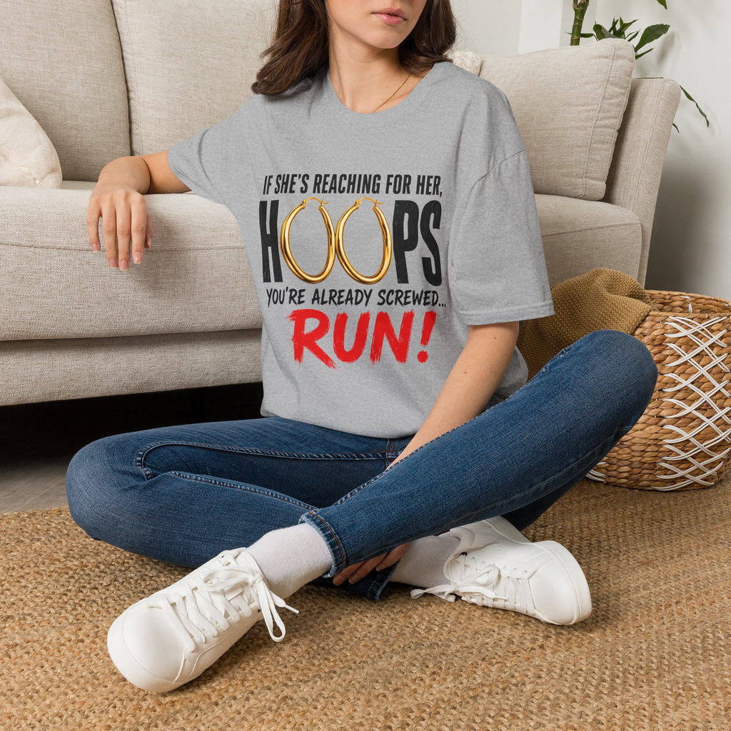 T-Shirt — "If She's Reaching for Her Hoops" Graphic Tee