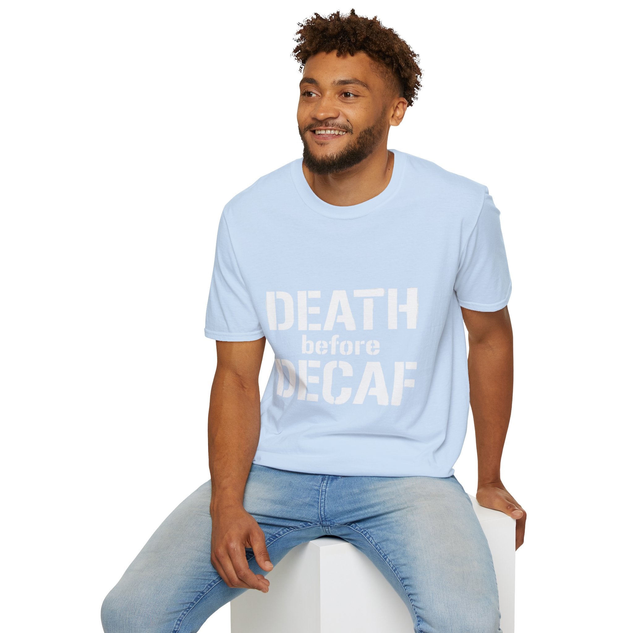 Death Before Decaf T-Shirt — Funny Coffee Lover Tee