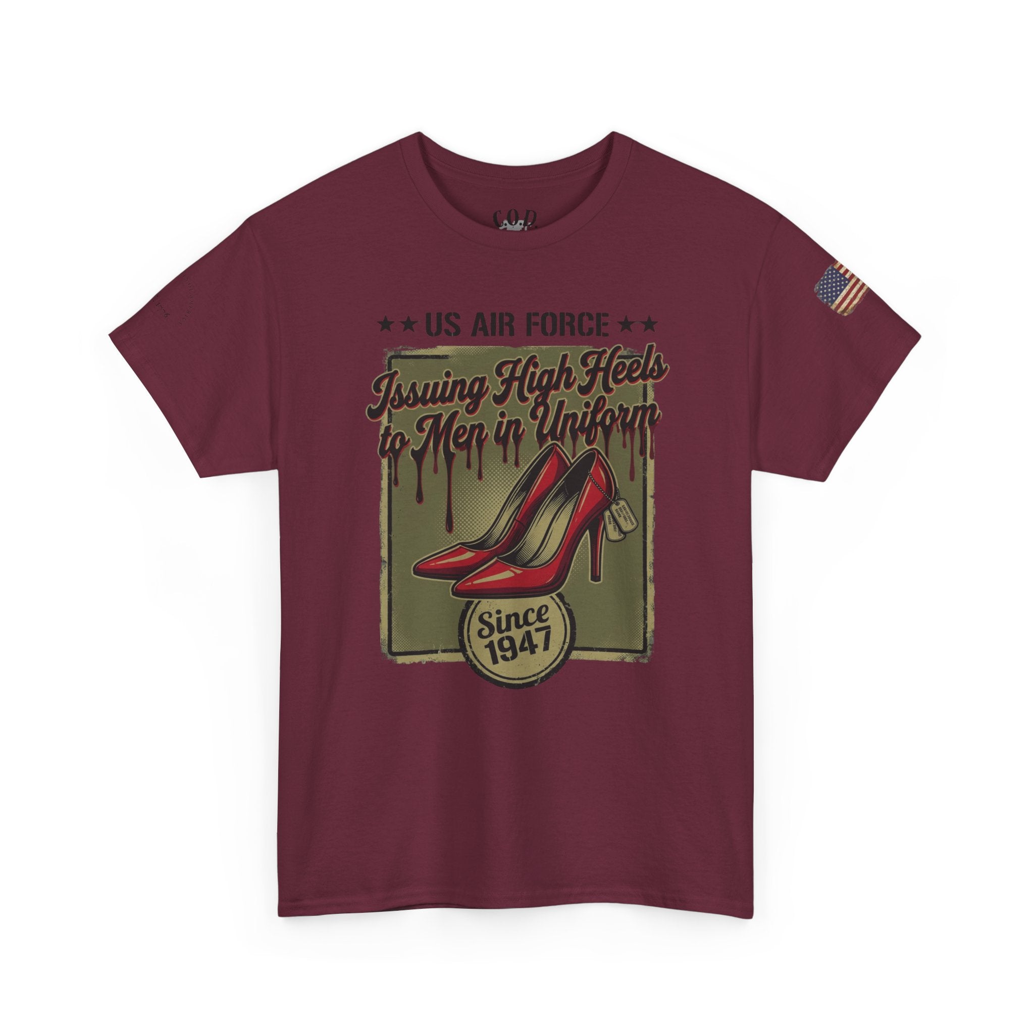 US Air Force 'Issuing High Heels' Graphic T-Shirt