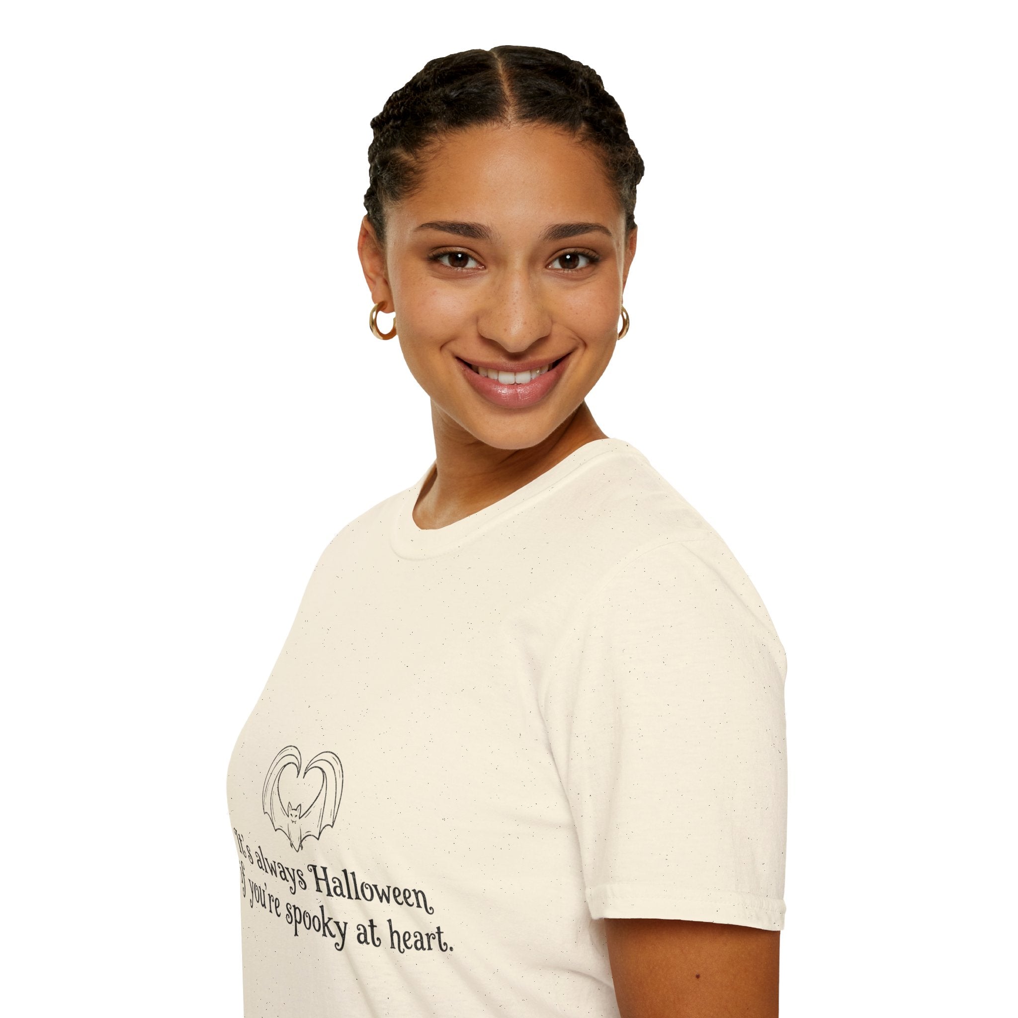 Halloween Bat Heart T-Shirt — "It's Always Halloween If You're Spooky at Heart"