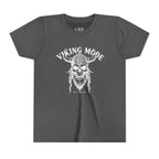 Viking Mode Youth T‑Shirt — Skull Horned Helmet Graphic Tee for Kids
