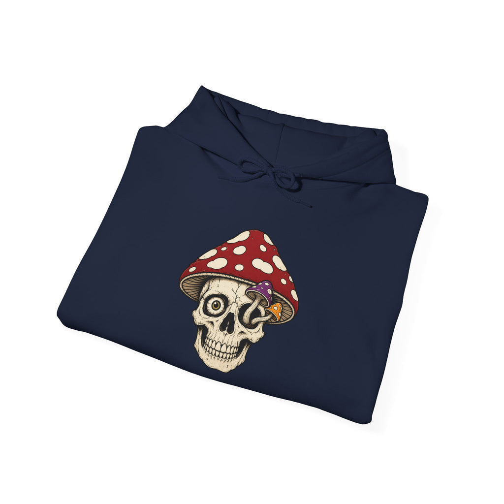 Mushroom Skull Hoodie — Gothic Mushroom Graveyard RIP Pullover