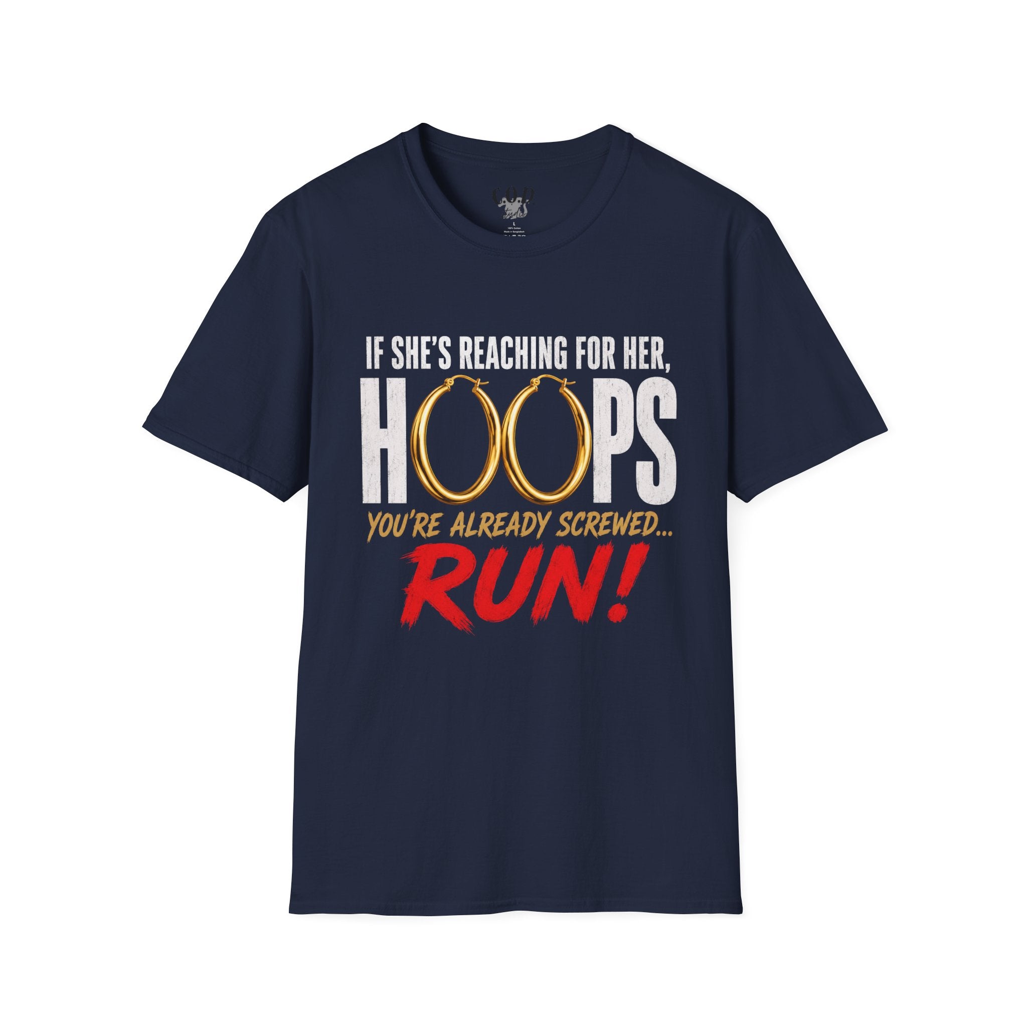 T-Shirt — "If She's Reaching for Her Hoops" Graphic Tee