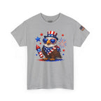 Patriotic Eagle Tee — 4th of July Uncle Sam Hat & Firework Graphic