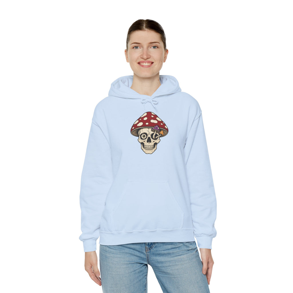 Mushroom Skull Hoodie — Gothic Mushroom Graveyard RIP Pullover
