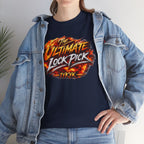 T-Shirt — "Ultimate Lock Pick" Fiery Logo Graphic Tee
