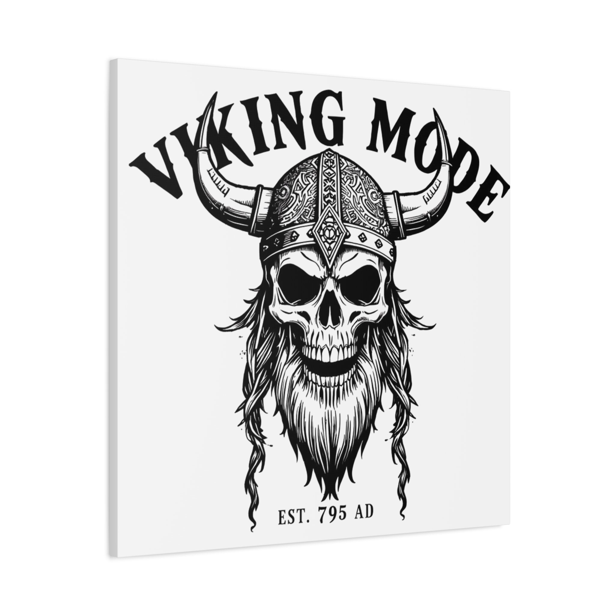 Viking Mode Skull Helmet Matte Canvas