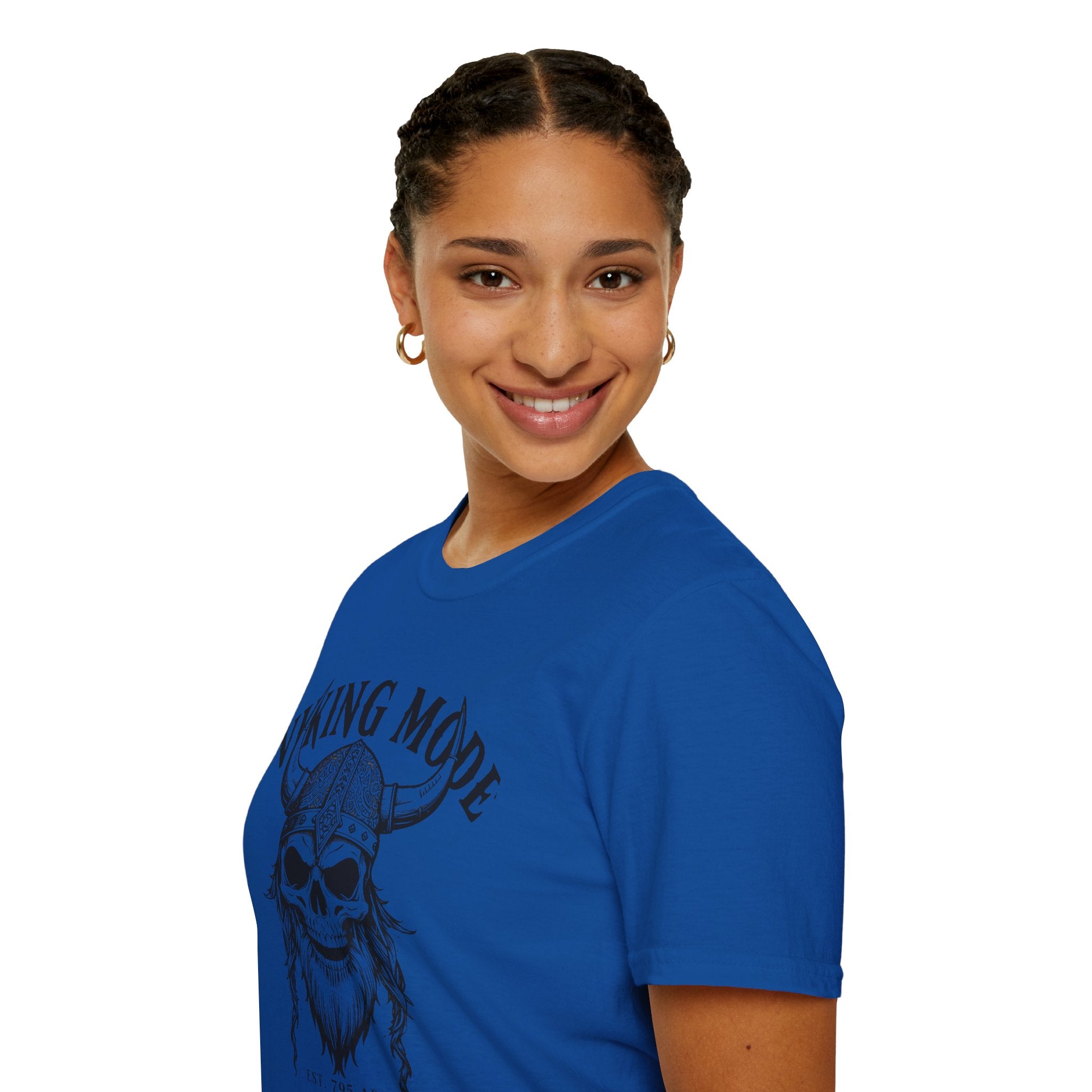 Viking Mode T-Shirt — Skull Horned Helmet Graphic