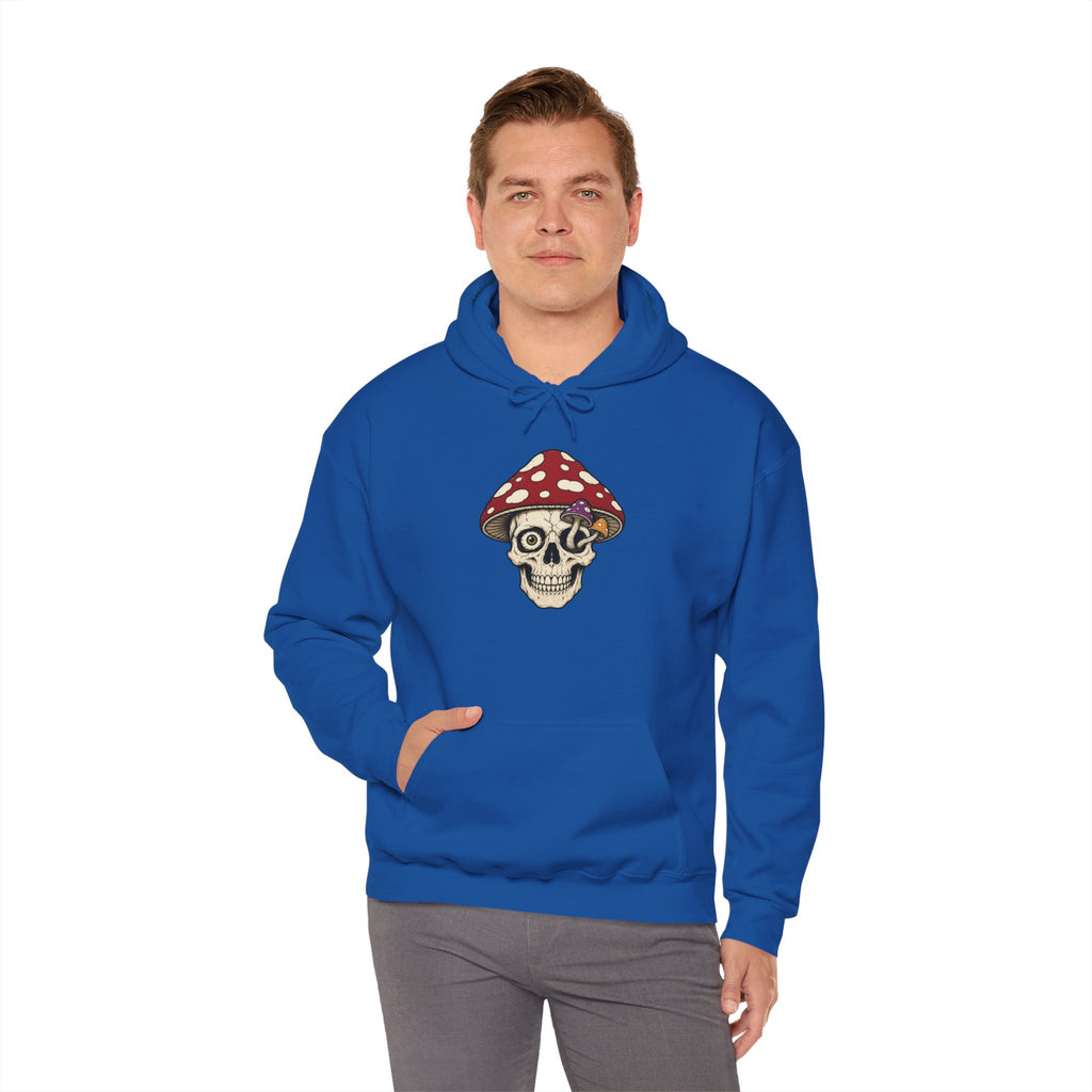 Mushroom Skull Hoodie — Gothic Mushroom Graveyard RIP Pullover