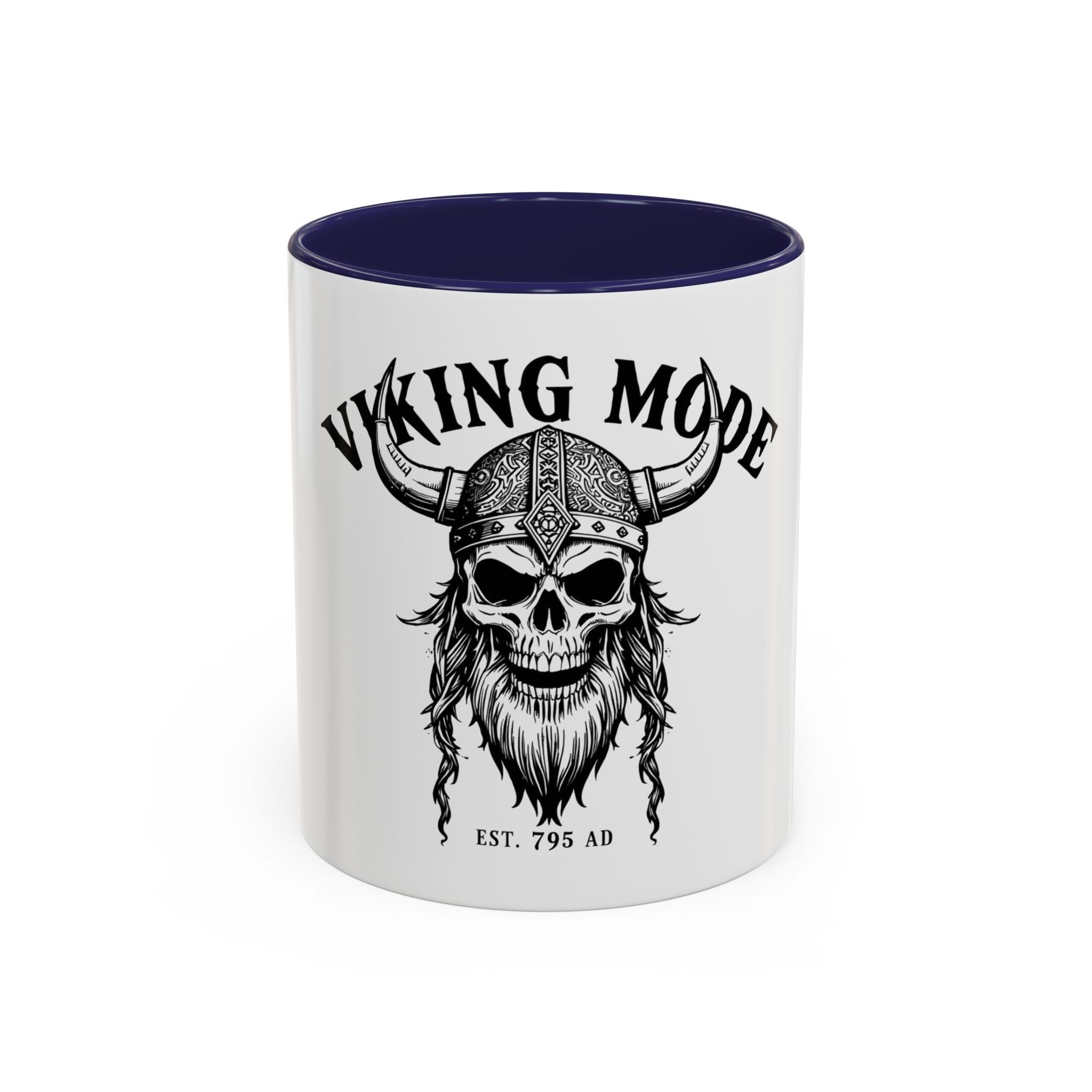 Viking Mode Skull Viking Mug | Accent Coffee Mug 11oz 15oz