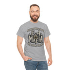 T-Shirt — "E-4 Mafia" Graphic Tee: "When You Want It Done, But You Don’t Care How" Vintage-Style Food Humor