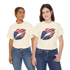 American Flag Kiss T‑Shirt – Patriotic USA Lip Print Tee for 4th of July