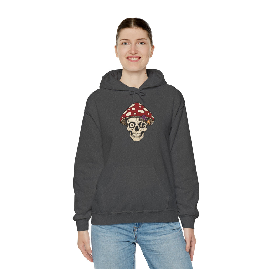 Mushroom Skull Hoodie — Gothic Mushroom Graveyard RIP Pullover