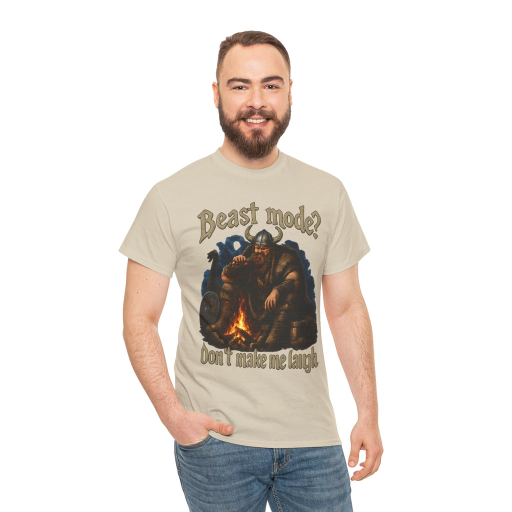 Viking Campfire T-Shirt — "Beast mode? Don’t make me laugh" Graphic Tee