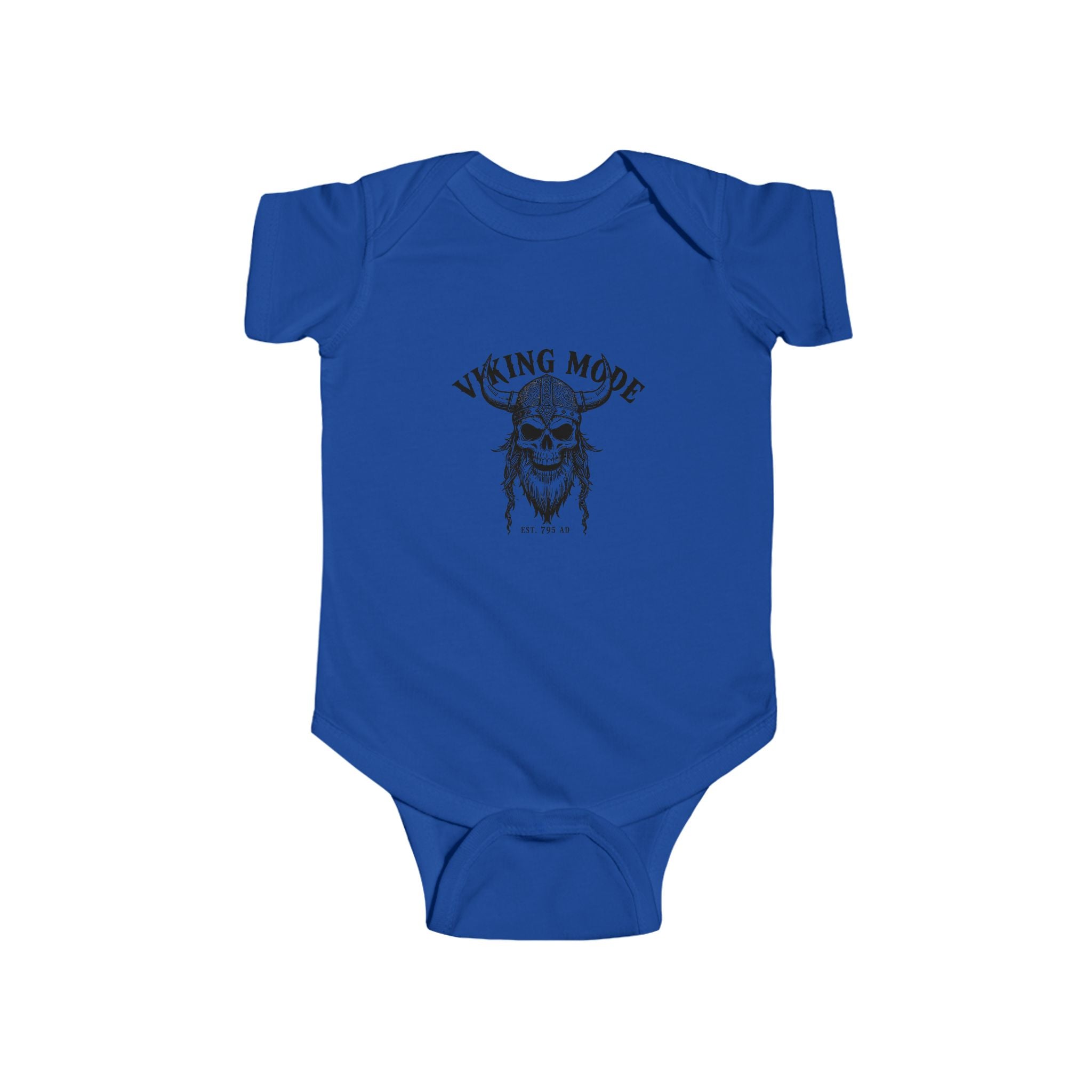 Viking Mode Skull with Horned Helmet Bodysuit | Baby Onesie