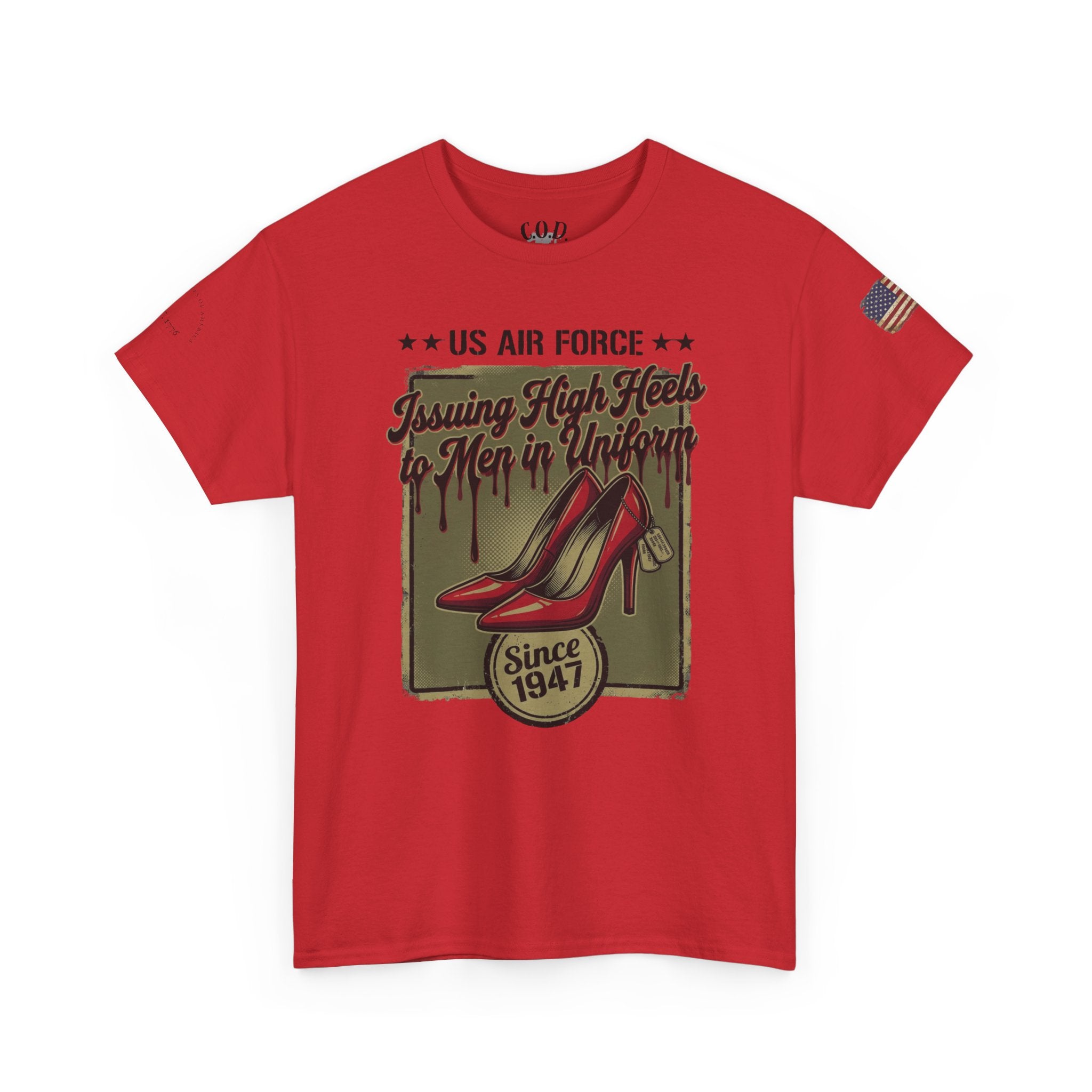 US Air Force 'Issuing High Heels' Graphic T-Shirt