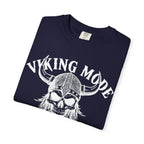 Viking Mode T-Shirt — Skull Viking Helmet Graphic Tee