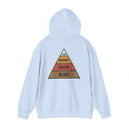 Food Pyramid Design Hoodie | Beans Bacon Whiskey Lard Illustration