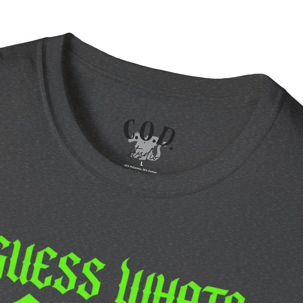 Nobody Cares T‑Shirt — Neon Green "Guess What? Nobody Cares!" Graphic Tee