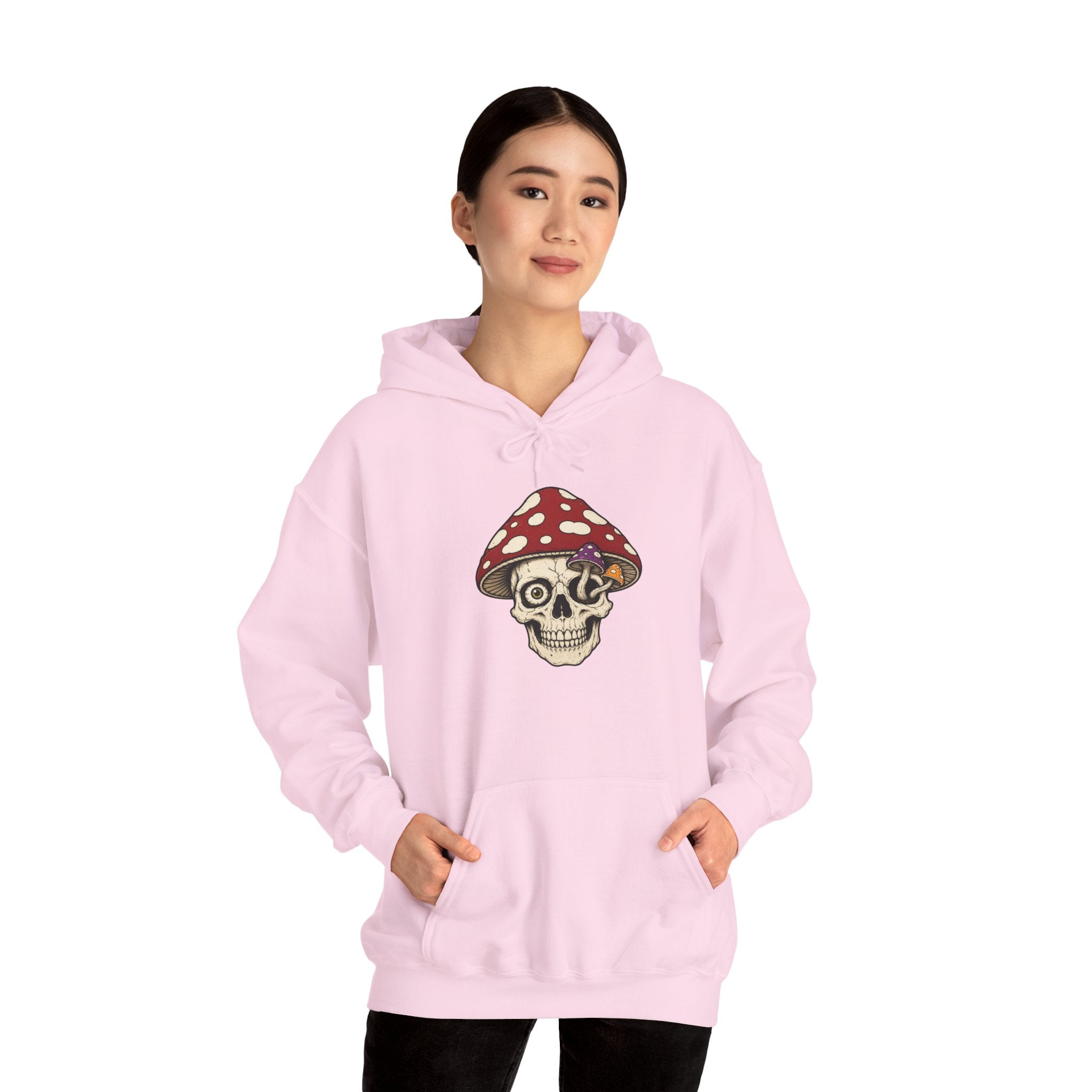 Mushroom Skull Hoodie — Gothic Mushroom Graveyard RIP Pullover