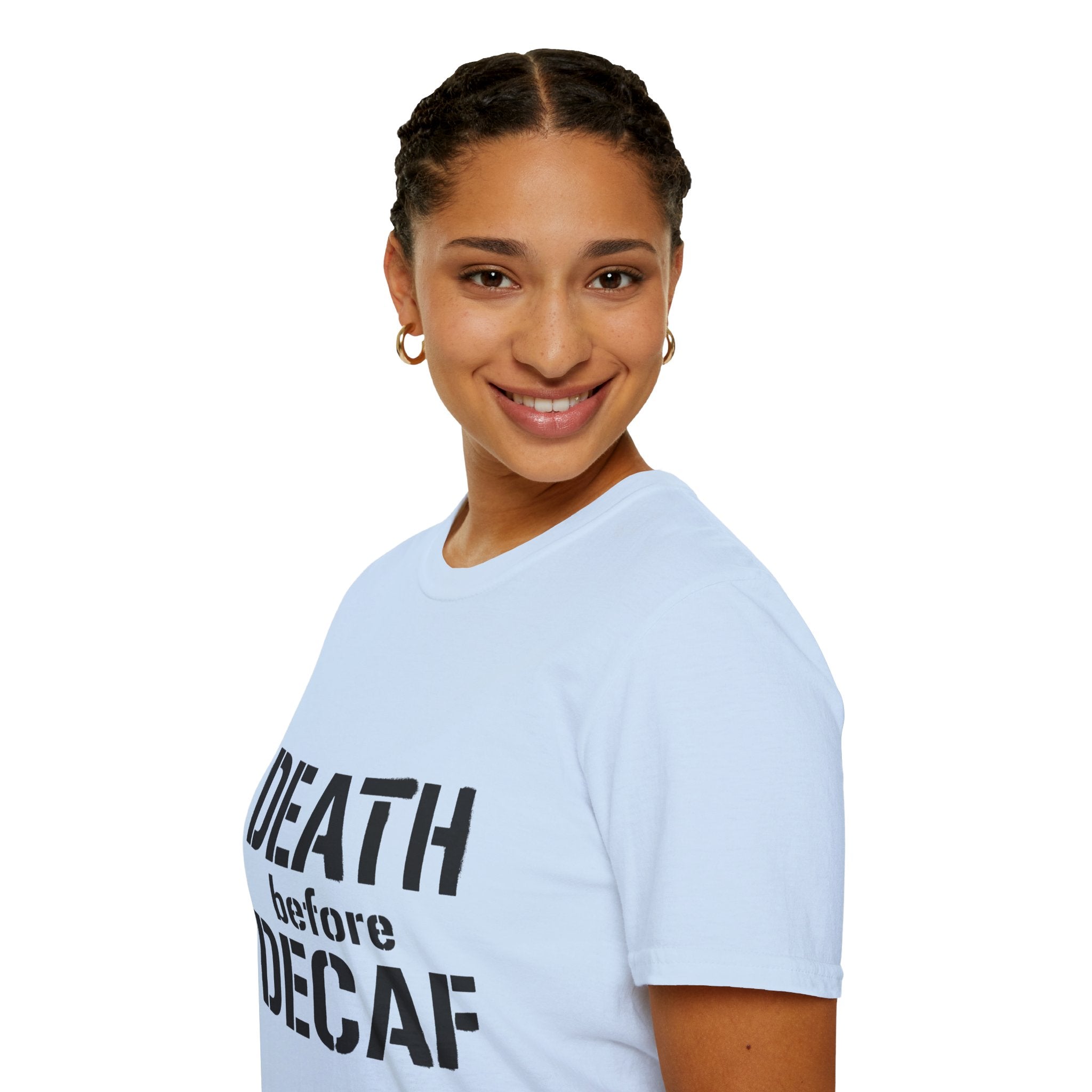 Death Before Decaf T-Shirt — Funny Coffee Lover Tee