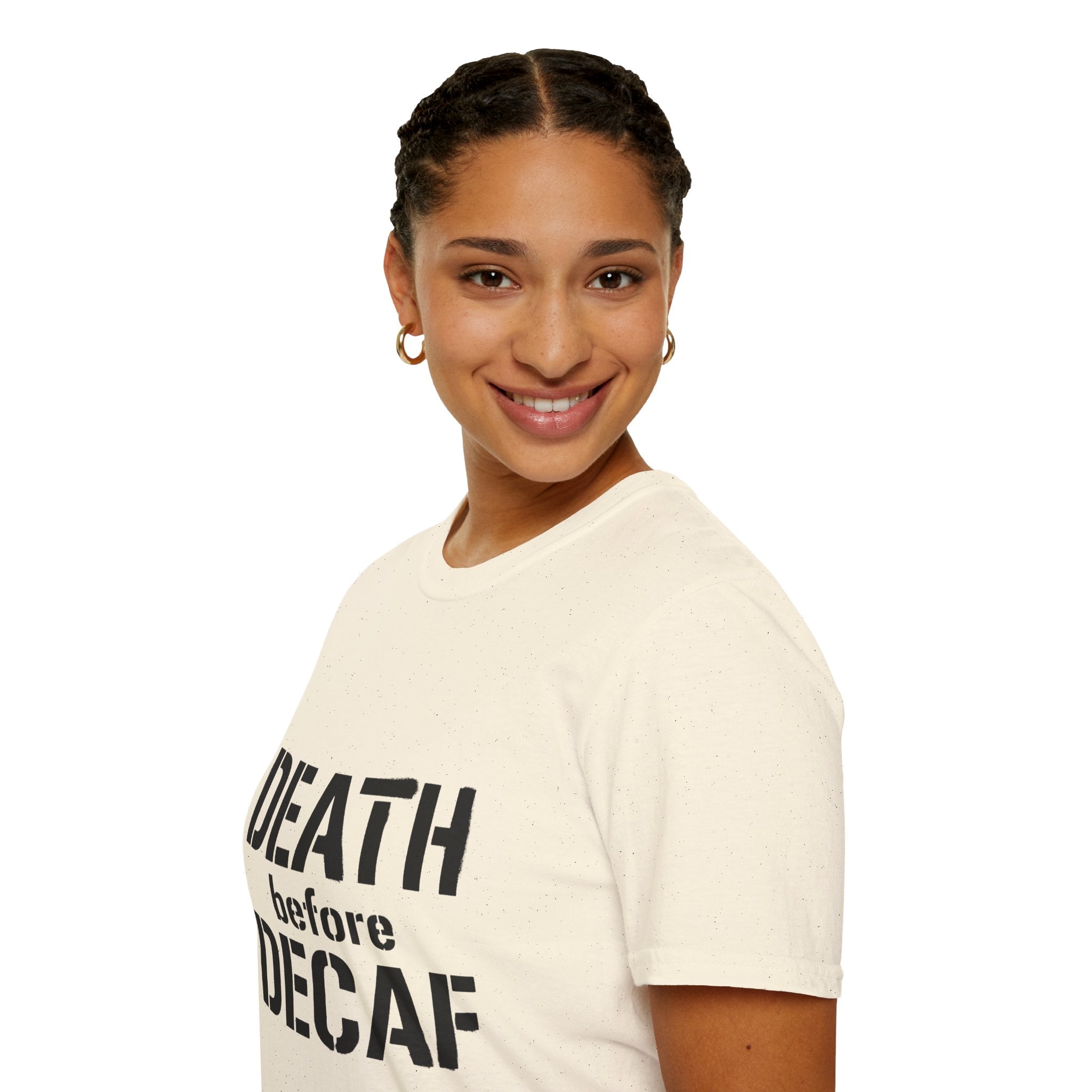 Death Before Decaf T-Shirt — Funny Coffee Lover Tee