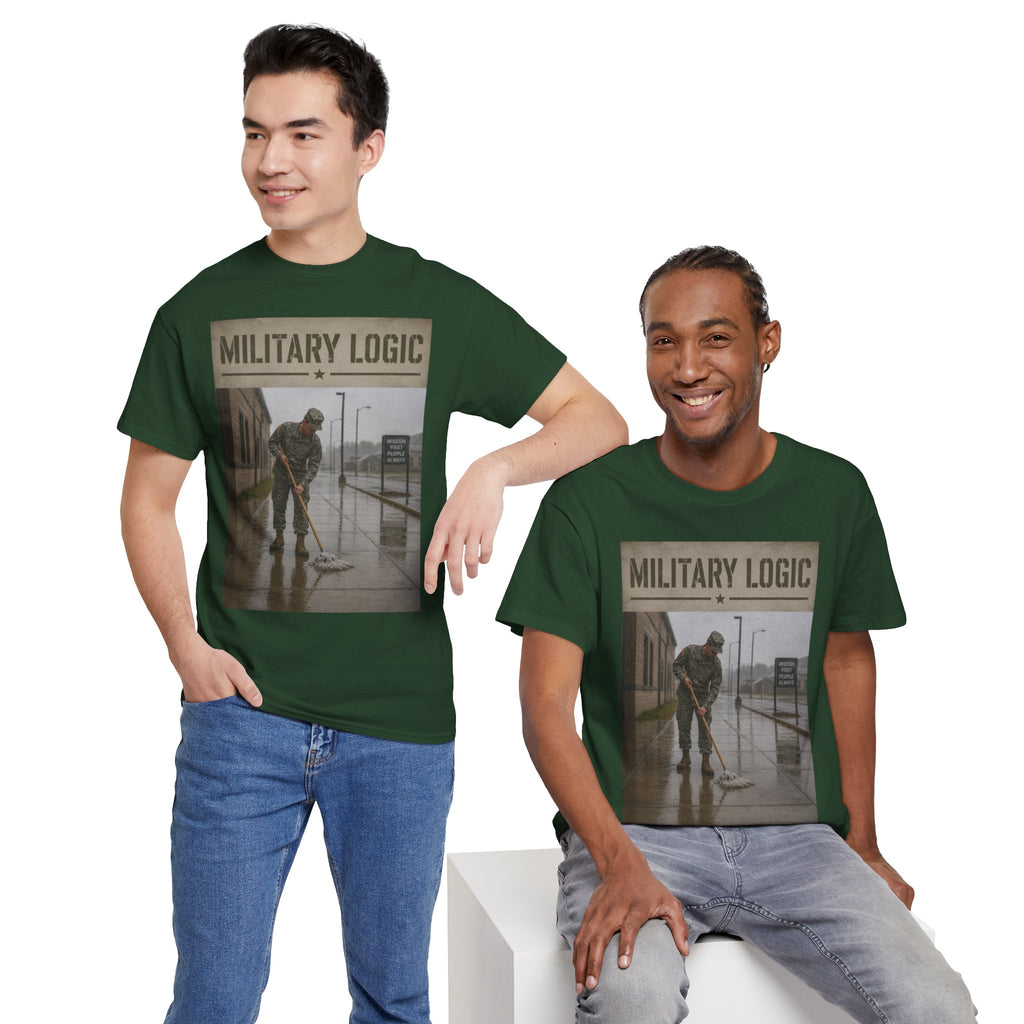 Military Logic T-Shirt — Vintage Military Humor Tee